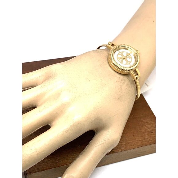 Tory Burch Women's Watch TBW4029 Gold Mother of Pearl Dial Interchangeable Bezel - Picture 5 of 14